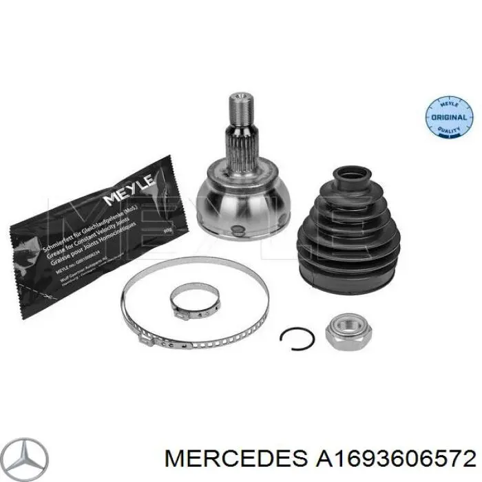 A1693606572 Mercedes árbol de transmisión delantero derecho