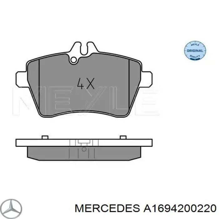 Pastillas freno delanteras Mercedes A1694200220 precio, desde 28,22 EUR
