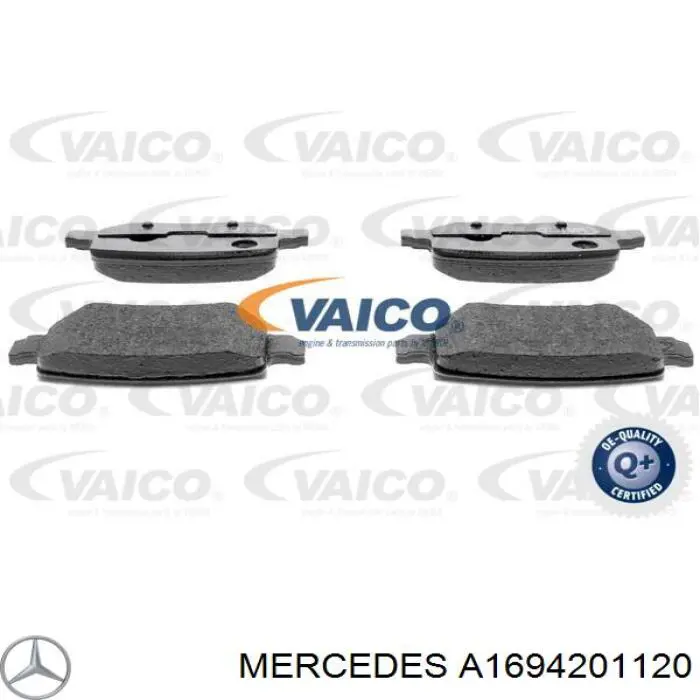 Pastillas traseras de freno Mercedes A1694201120 precio, desde 18,60 EUR