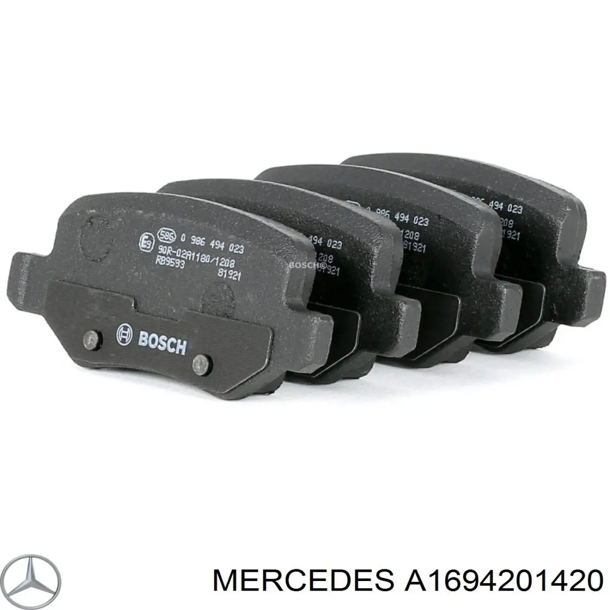 Pastillas de freno traseras A1694201420 Mercedes