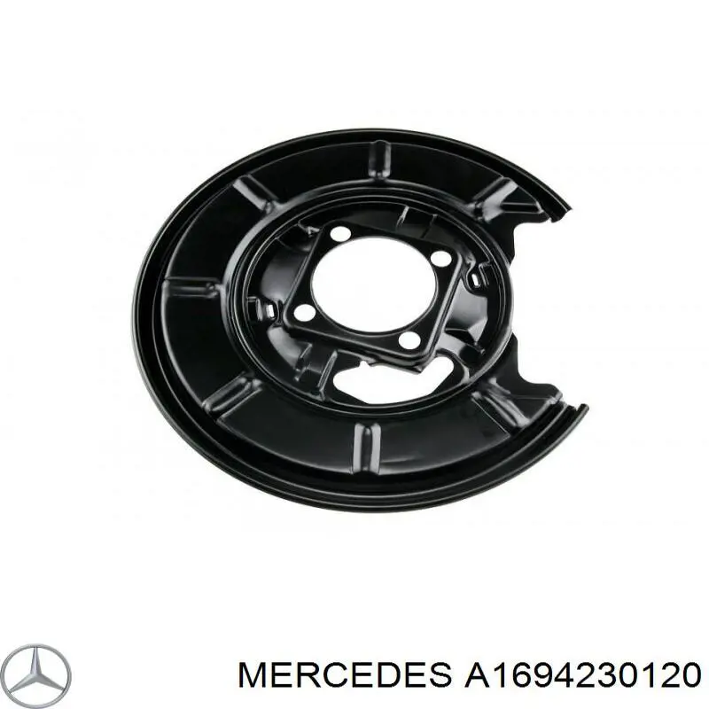 A1694230120 Mercedes chapa protectora contra salpicaduras, disco de freno trasero izquierdo