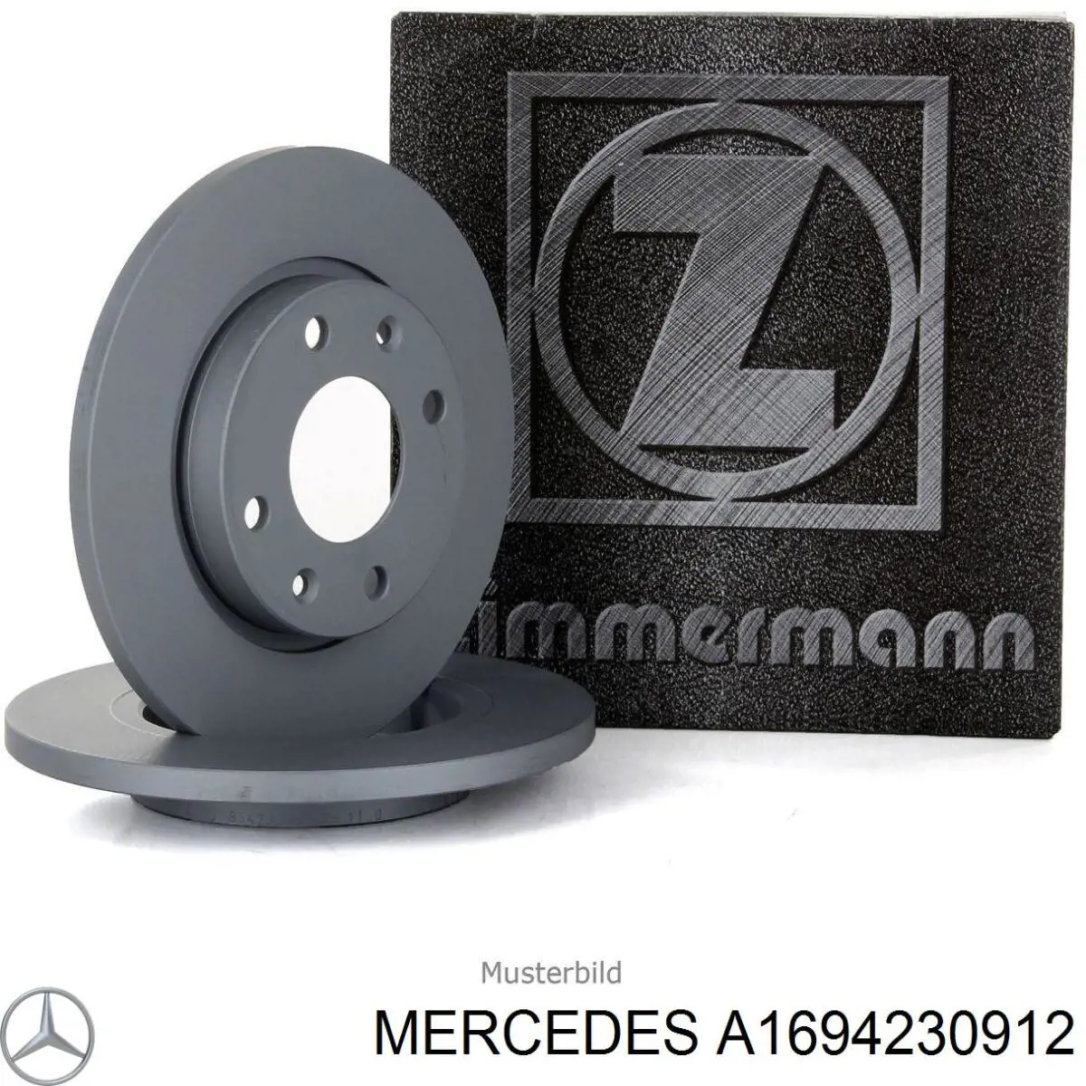 Disco de freno trasero A1694230912 Mercedes