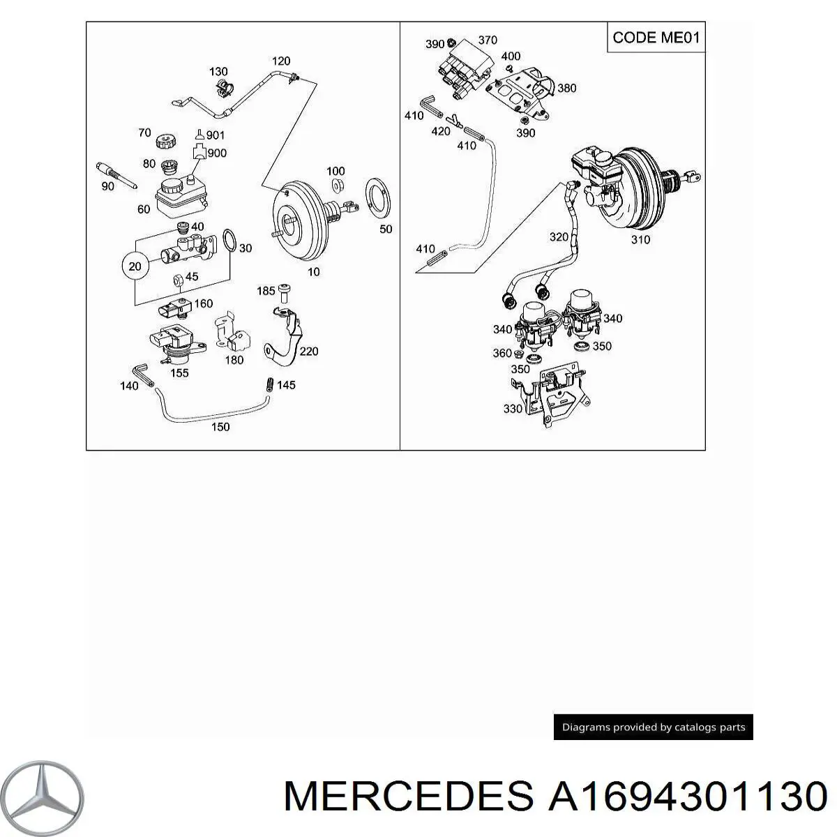 A1694301130 Mercedes servofrenos