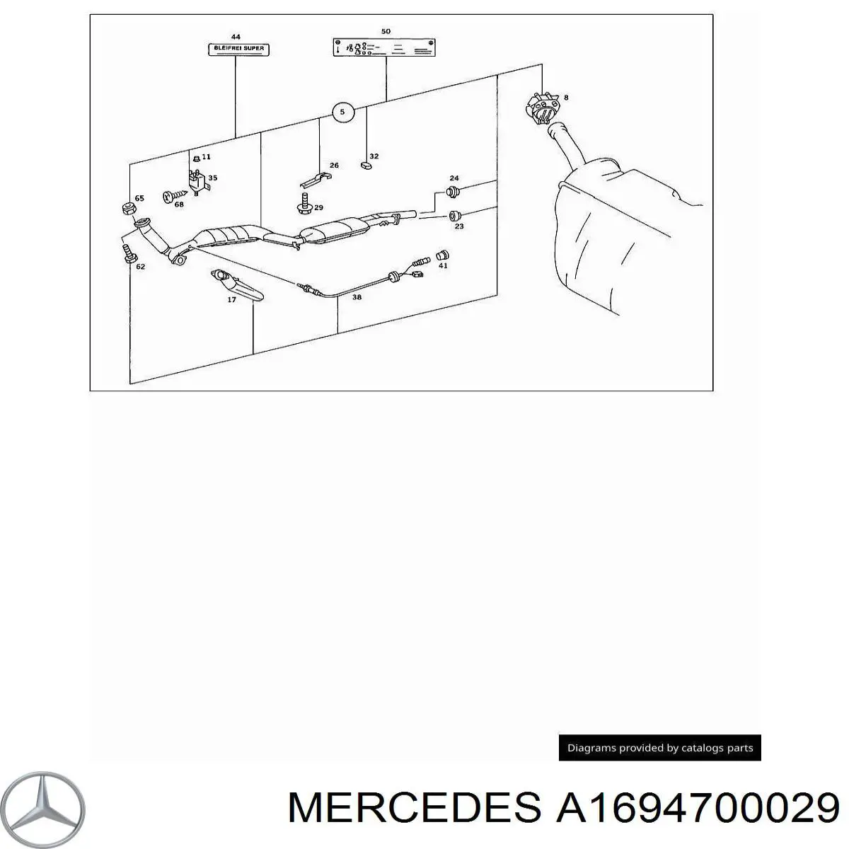 Comprar A1694700029 Mercedes Boca de llenado del depósito de combustible