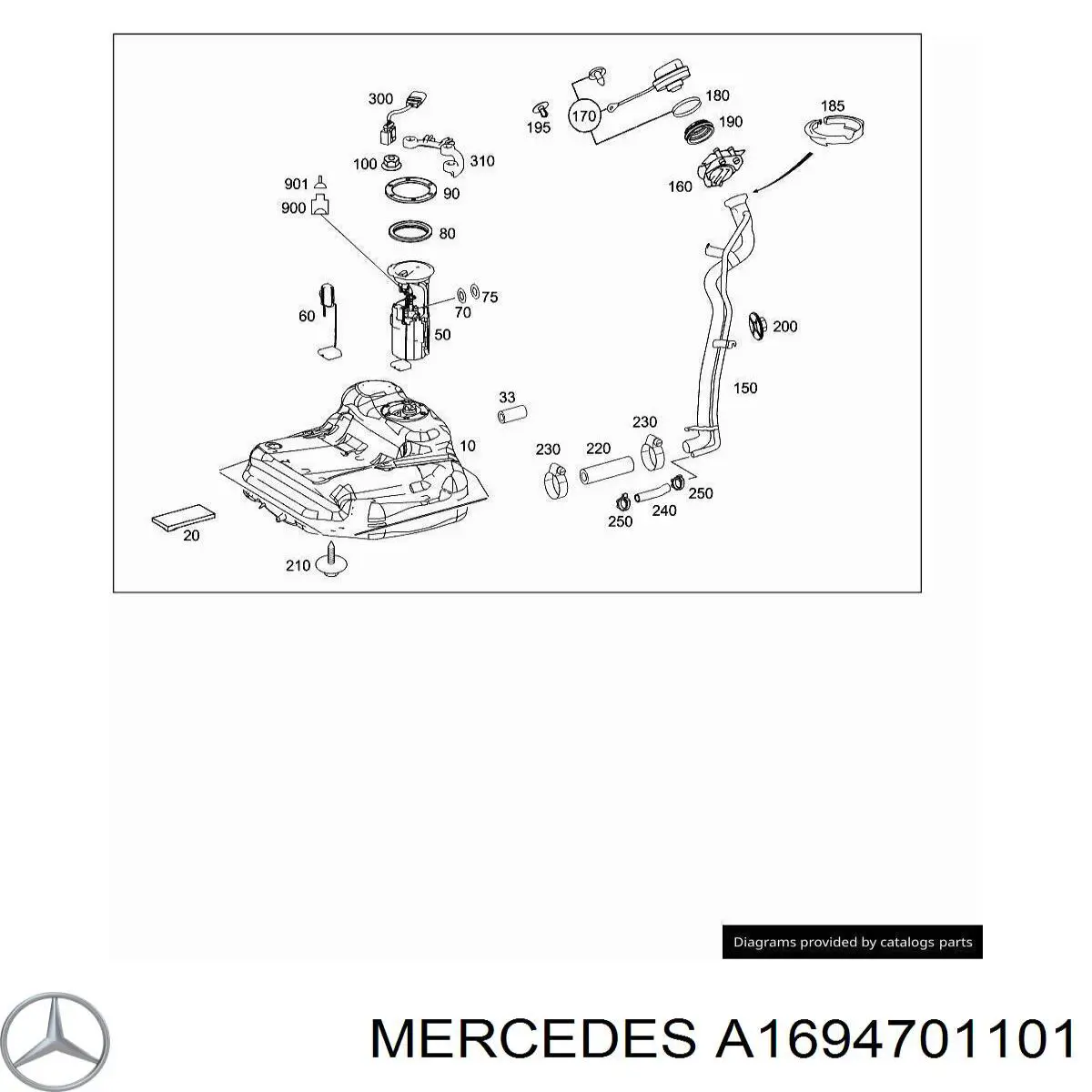 A1694701101 Mercedes depósito de combustible