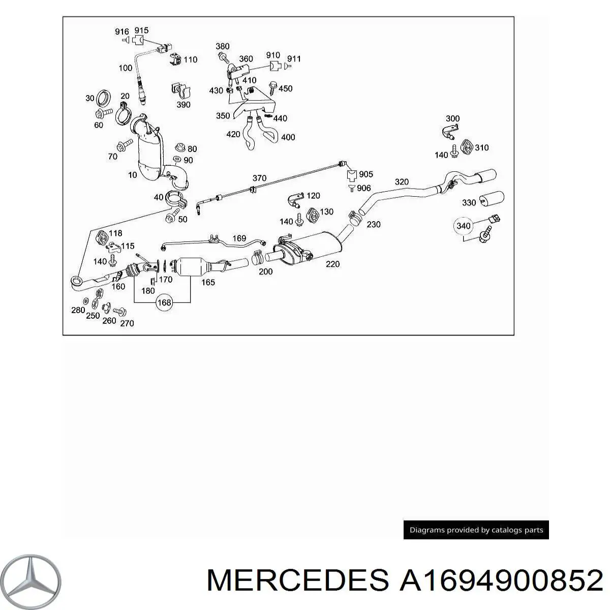 A1694900550 Mercedes Catalizador de gasolina y diésel