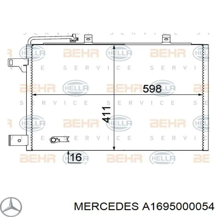 A1695000054 Mercedes condensador aire acondicionado
