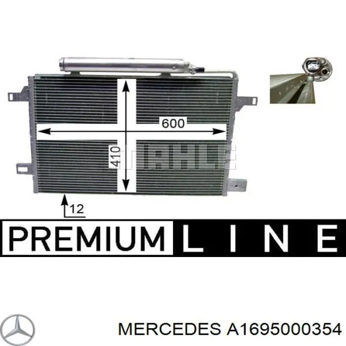 Condensador aire acondicionado A1695000354 Mercedes