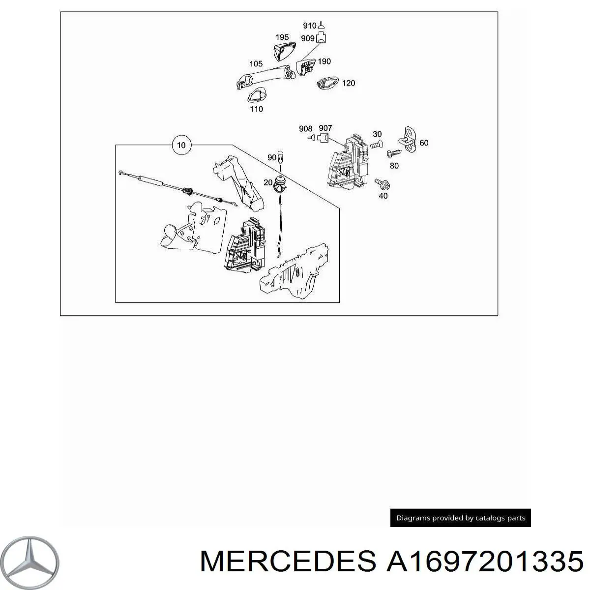 Comprar A1697203535 Mercedes Cerradura de puerta trasera izquierda
