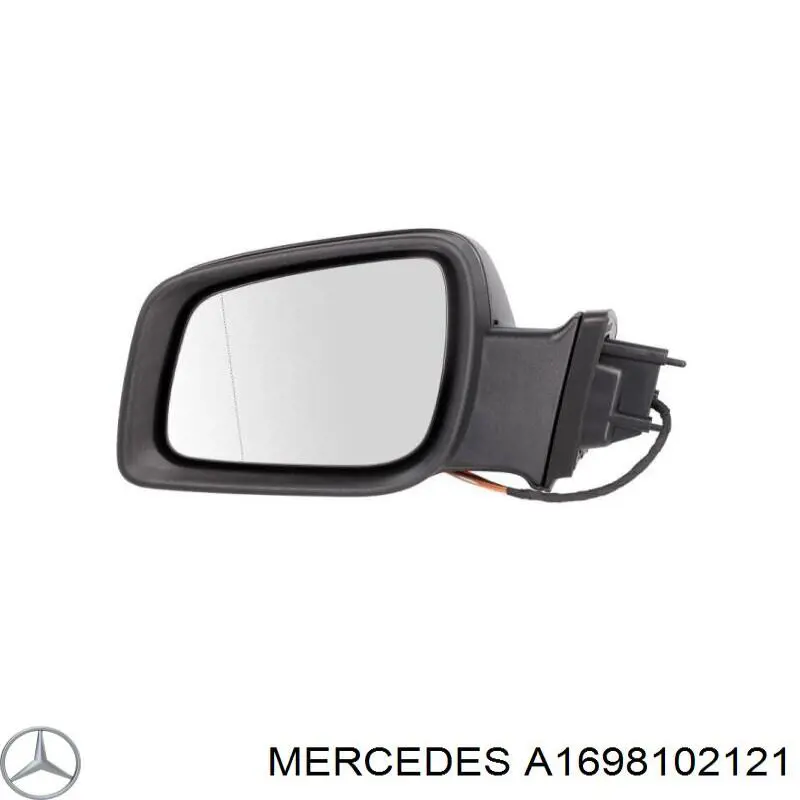 A169810212164 Mercedes cristal de espejo retrovisor exterior izquierdo