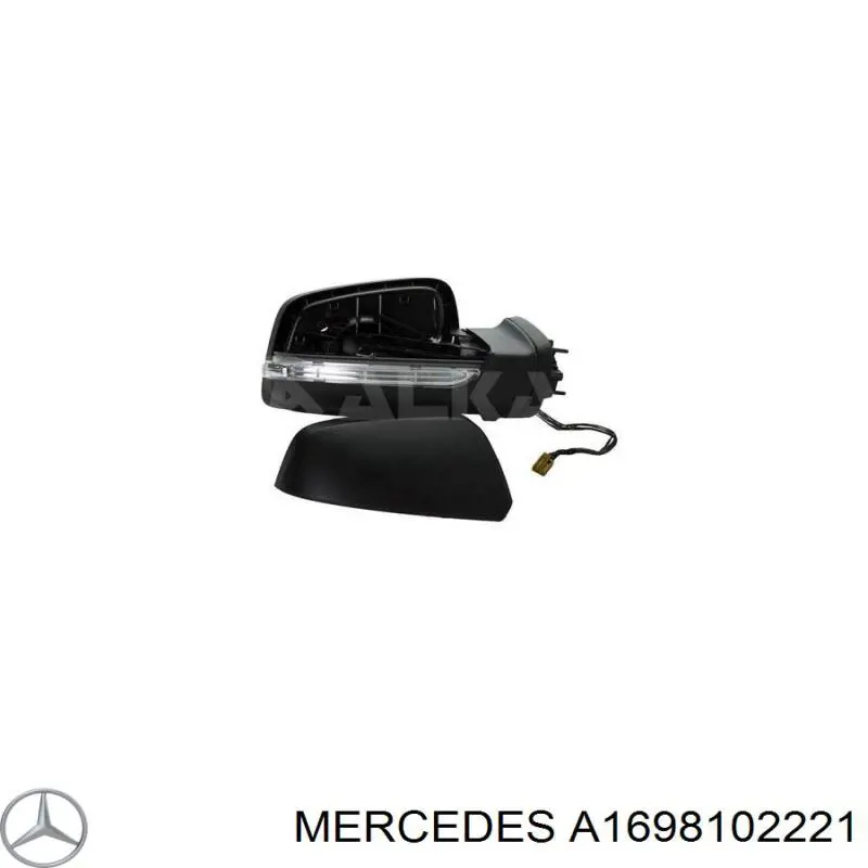 A169810222164 Mercedes cristal de espejo retrovisor exterior derecho