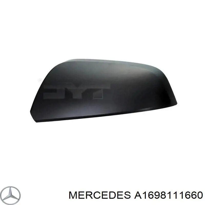 A1698111660 Mercedes cubierta de espejo retrovisor derecho