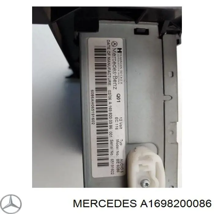 A1698200386 Mercedes Radio AM/FM
