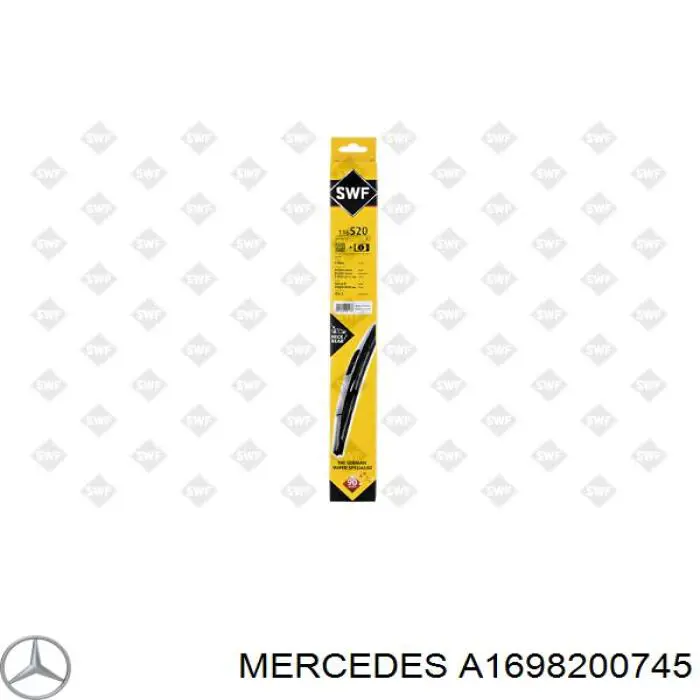 A1698200745 Mercedes limpiaparabrisas de luna trasera