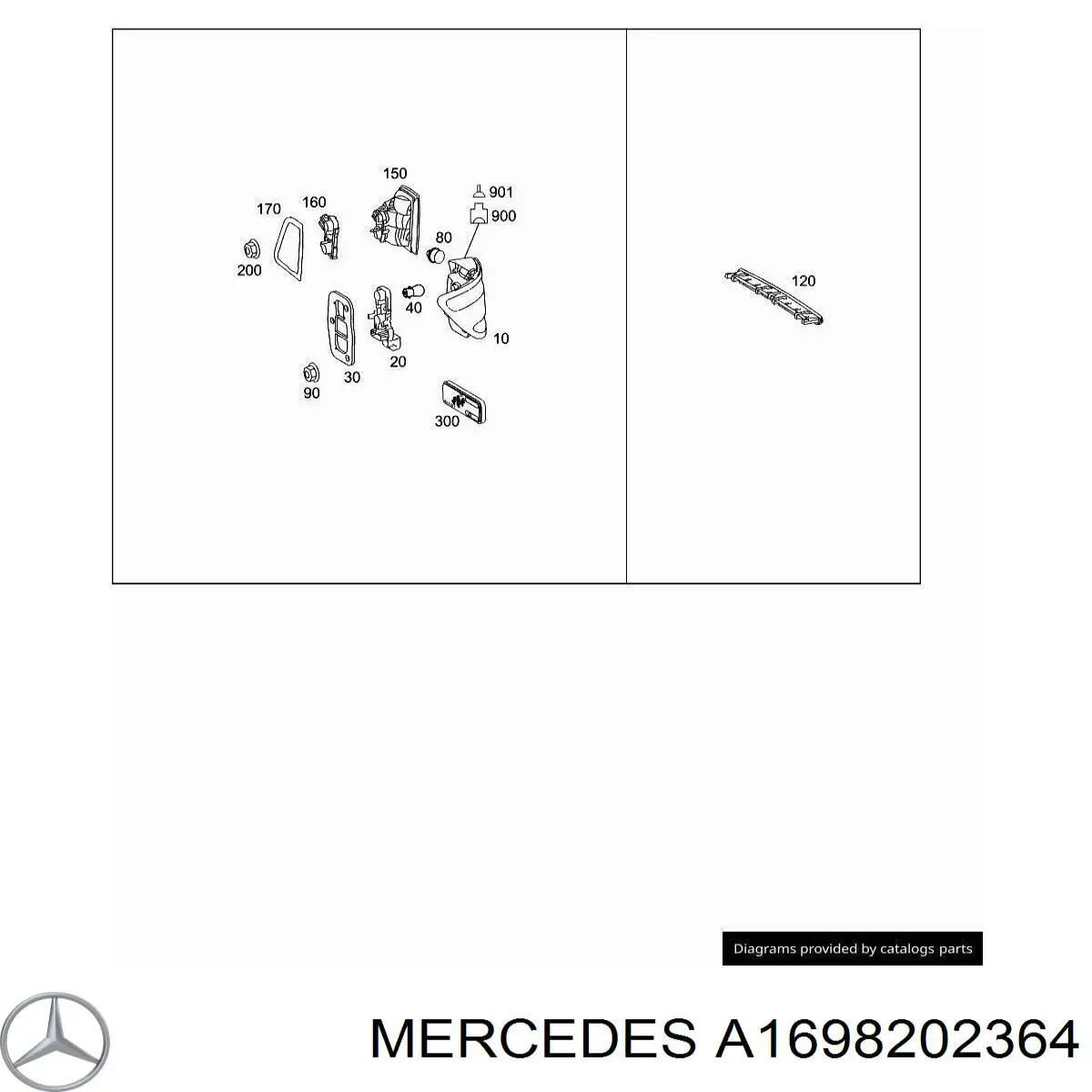 Piloto trasero exterior izquierdo Mercedes A1698202364 precio, desde 68,57 EUR