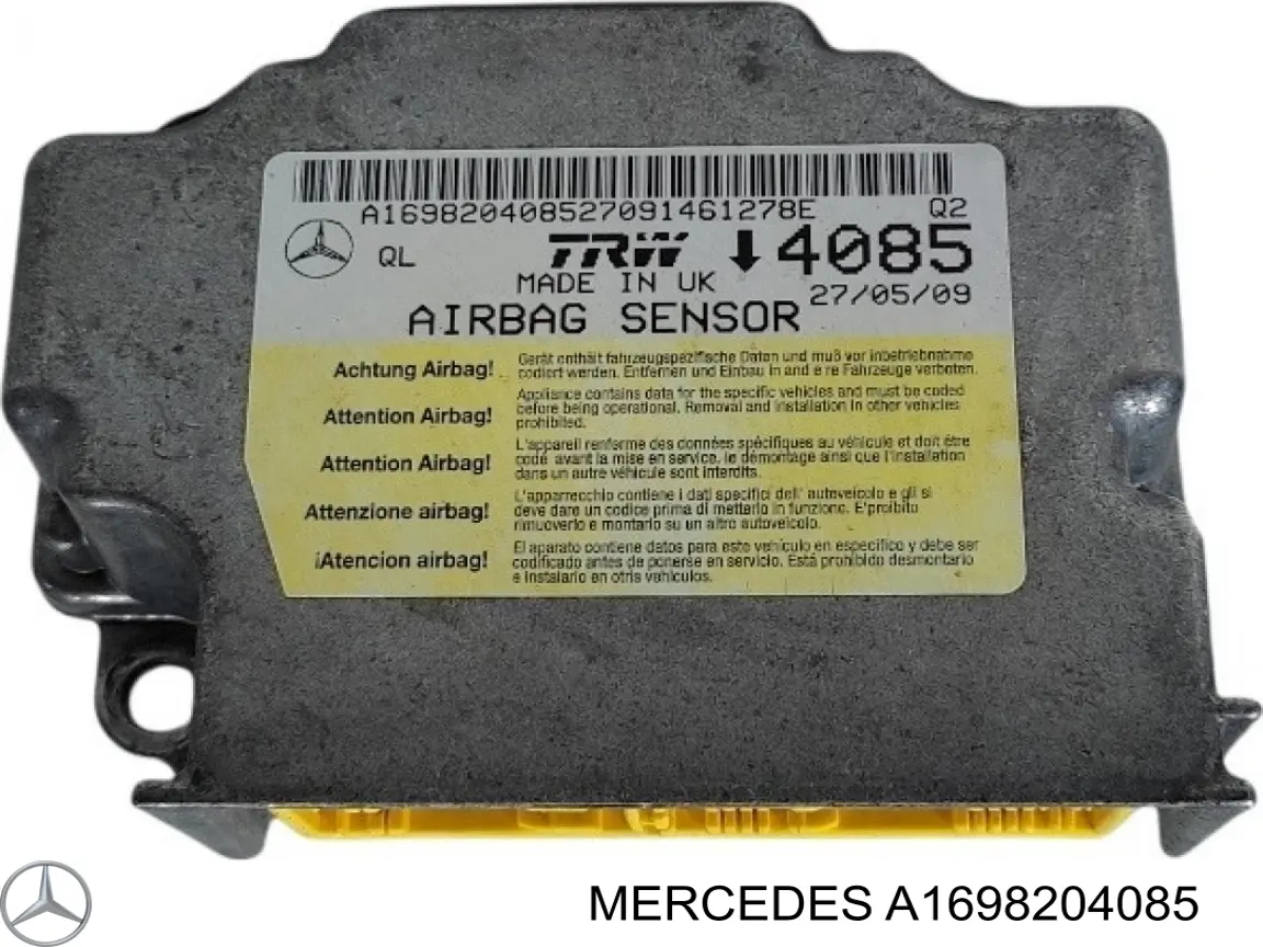 Comprar A1698201326 Mercedes Módulo de control de airbag