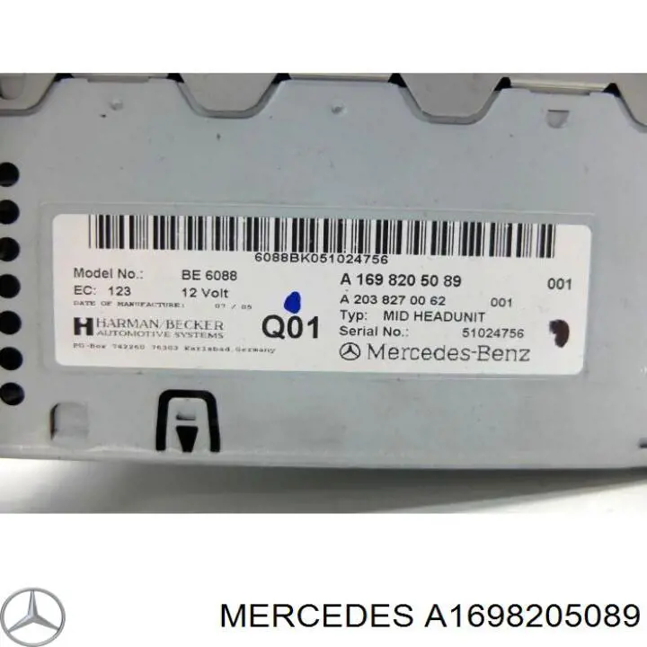 Comprar A1698209689 Mercedes Radio