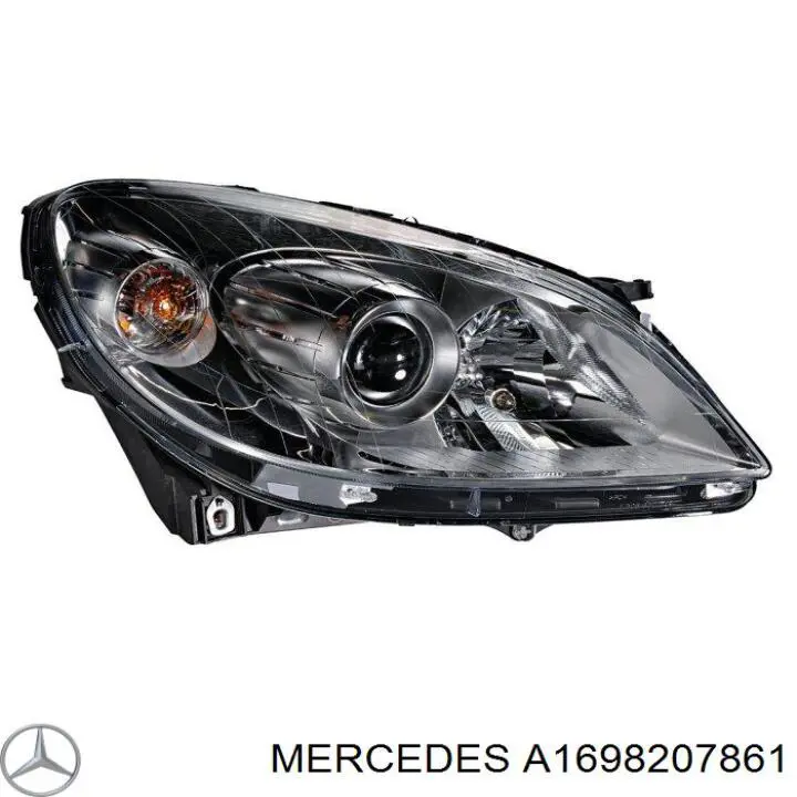 Faro derecho Mercedes A1698207861 precio, desde 172,79 EUR