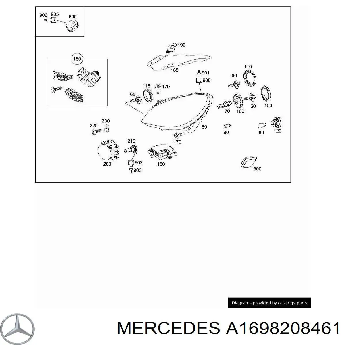 Faro derecho Mercedes 1698208461 precio, desde 67,46 EUR