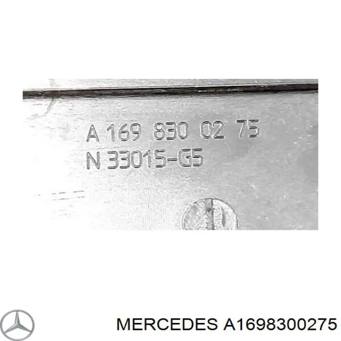 Moldura de capó A1698300275 Mercedes