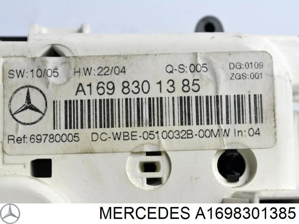 Unidad de control aire acondicionado 1699001400 Mercedes