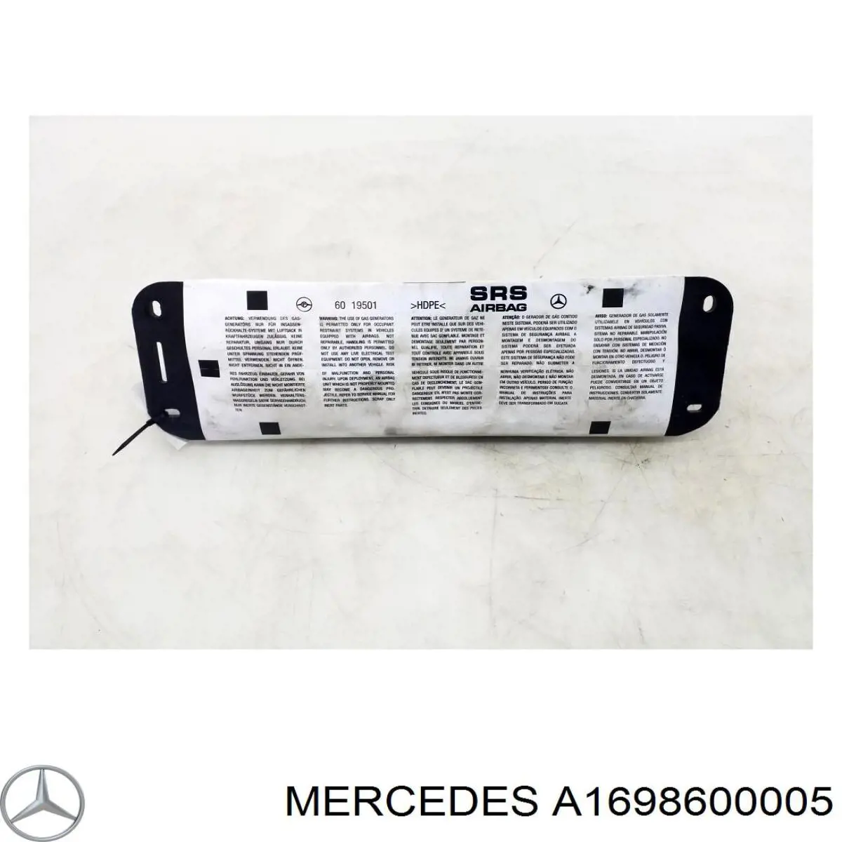 A1698600005 Mercedes airbag en el lado del acompañante