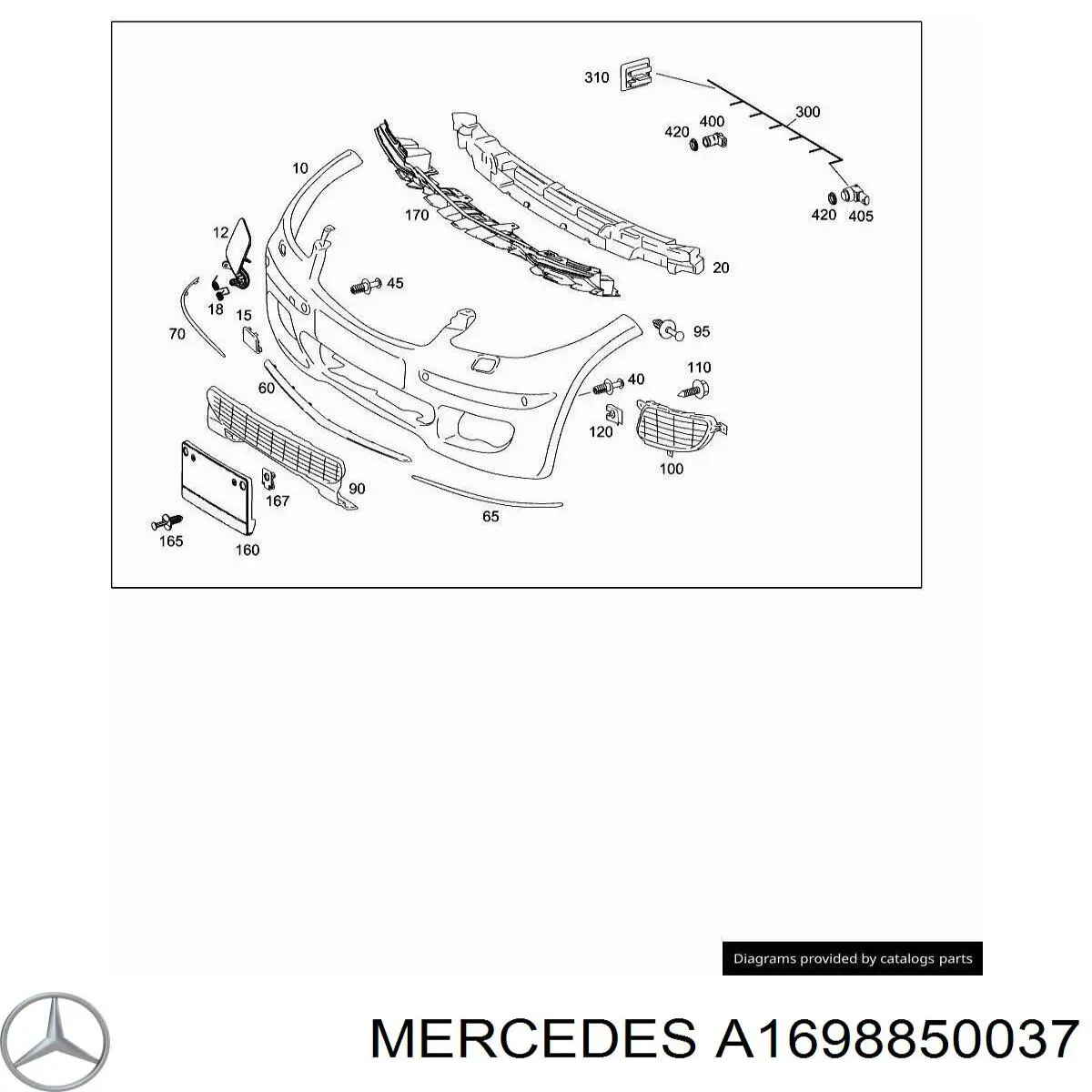 Absorbedor del parachoques delantero Mercedes A1698850037 precio, desde 59,53 EUR