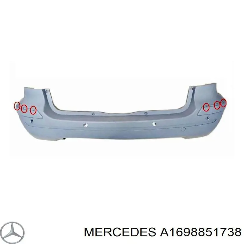 A1698851738 Mercedes parachoques trasero