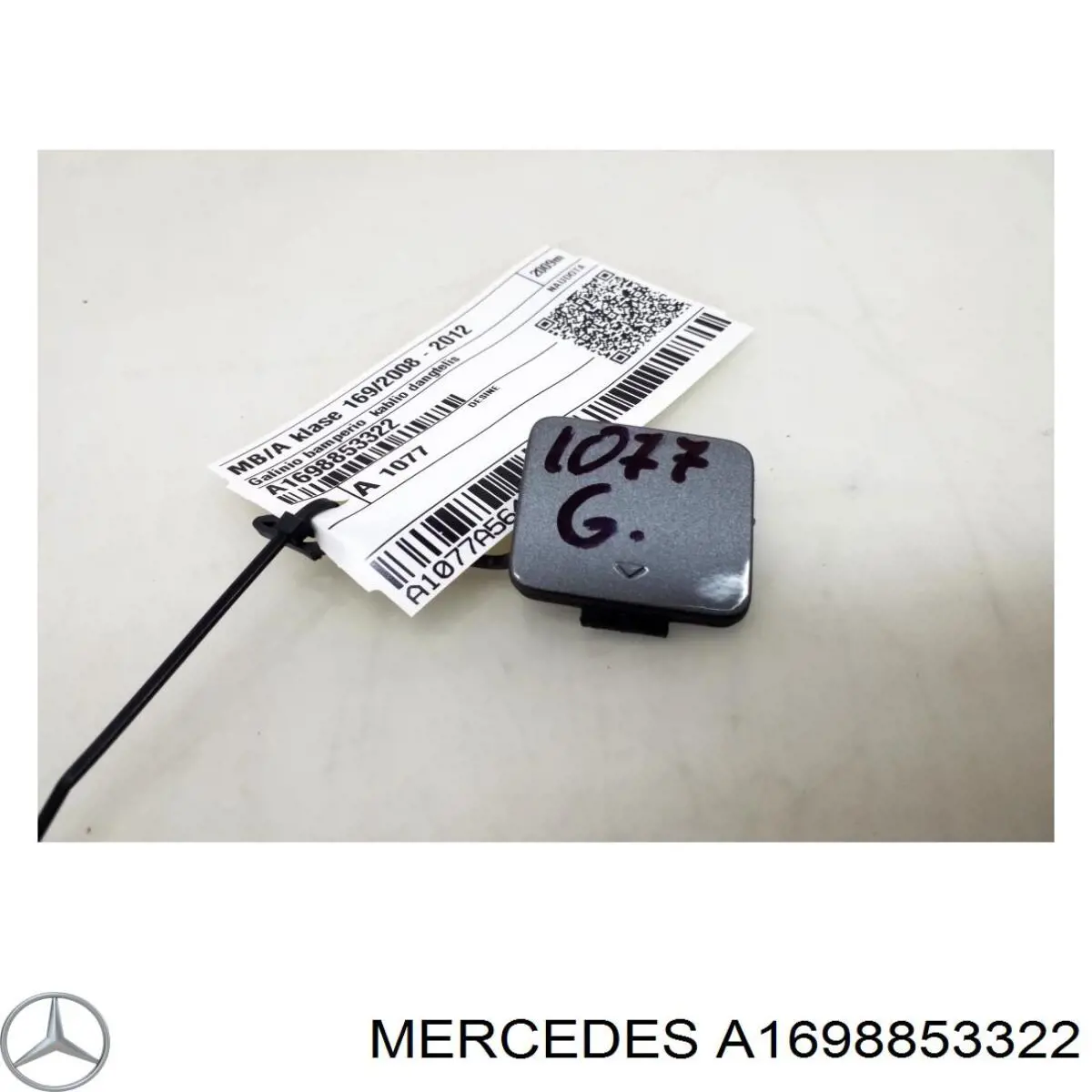 A1698853322 Mercedes cobertura de parachoques, enganche de remolque, trasera