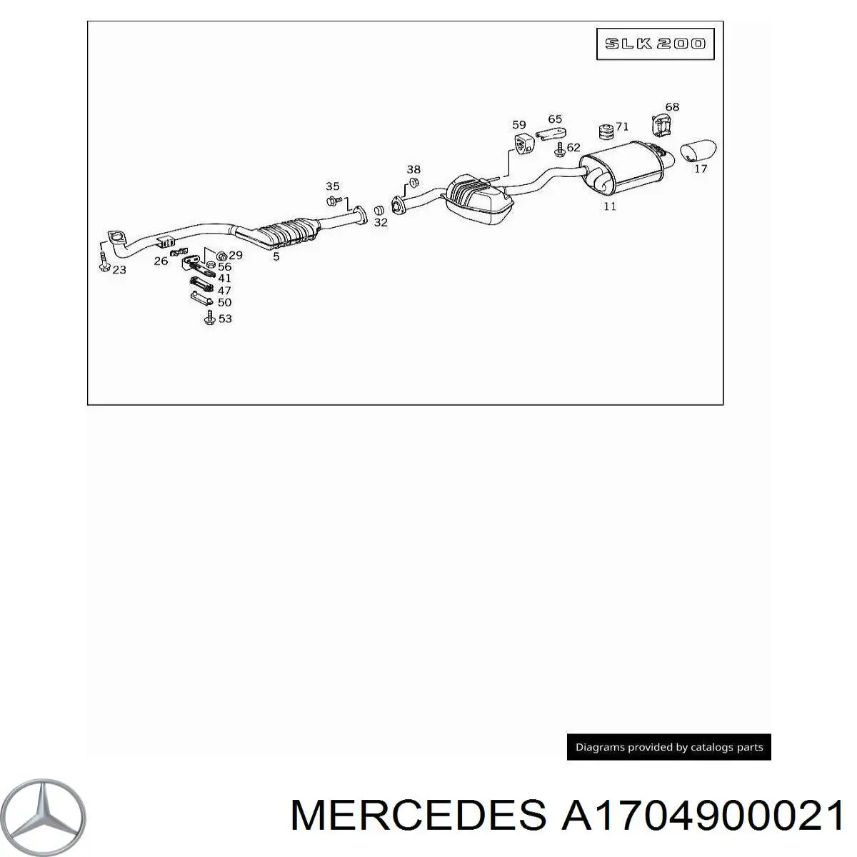 Silenciador trasero Mercedes A1704900021 precio, desde 162,79 EUR