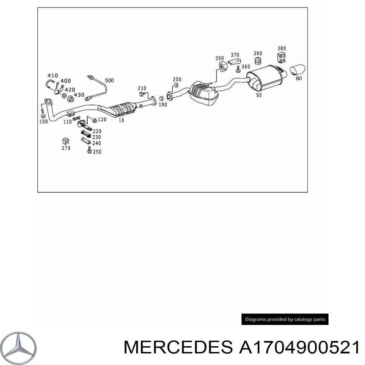 Silenciador trasero Mercedes A1704900521 precio, desde 162,79 EUR