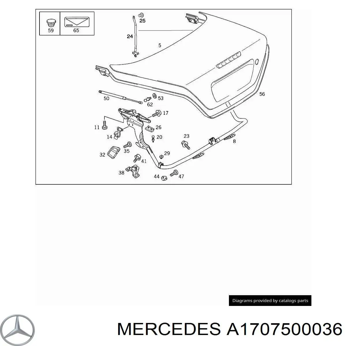 A1707500036 Mercedes Amortiguador de porton