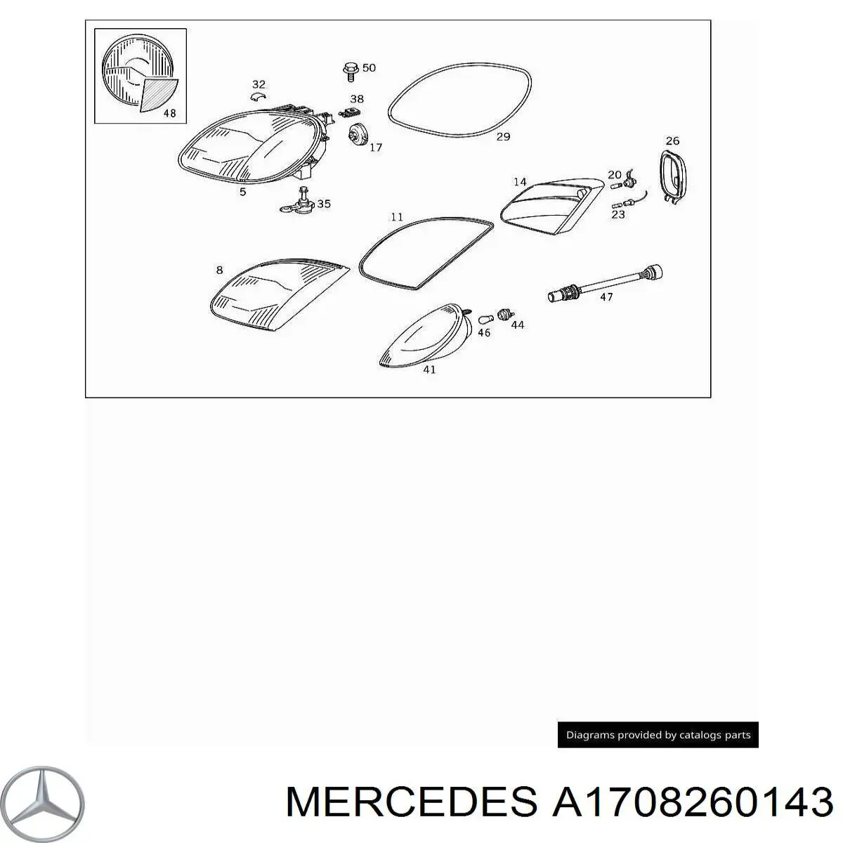 Comprar 1708260143 Mercedes Intermitente izquierdo