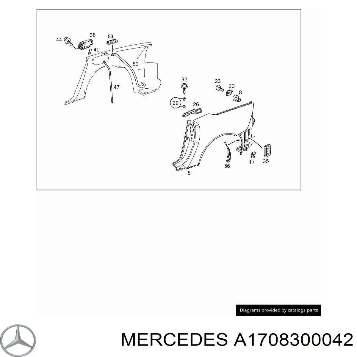 Tapa exterior del depósito de gasolina Mercedes A1708300042 precio, desde 12,86 EUR