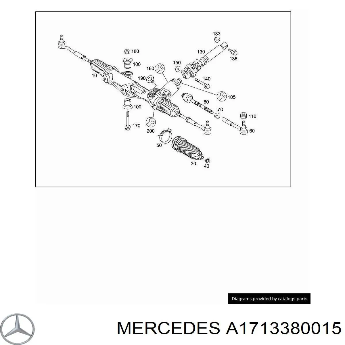 A1713380015 Mercedes barra de acoplamiento