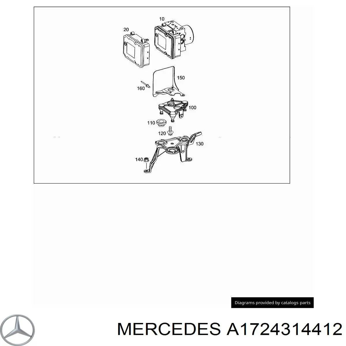Módulo hidráulico ABS para Mercedes GLK (X204)