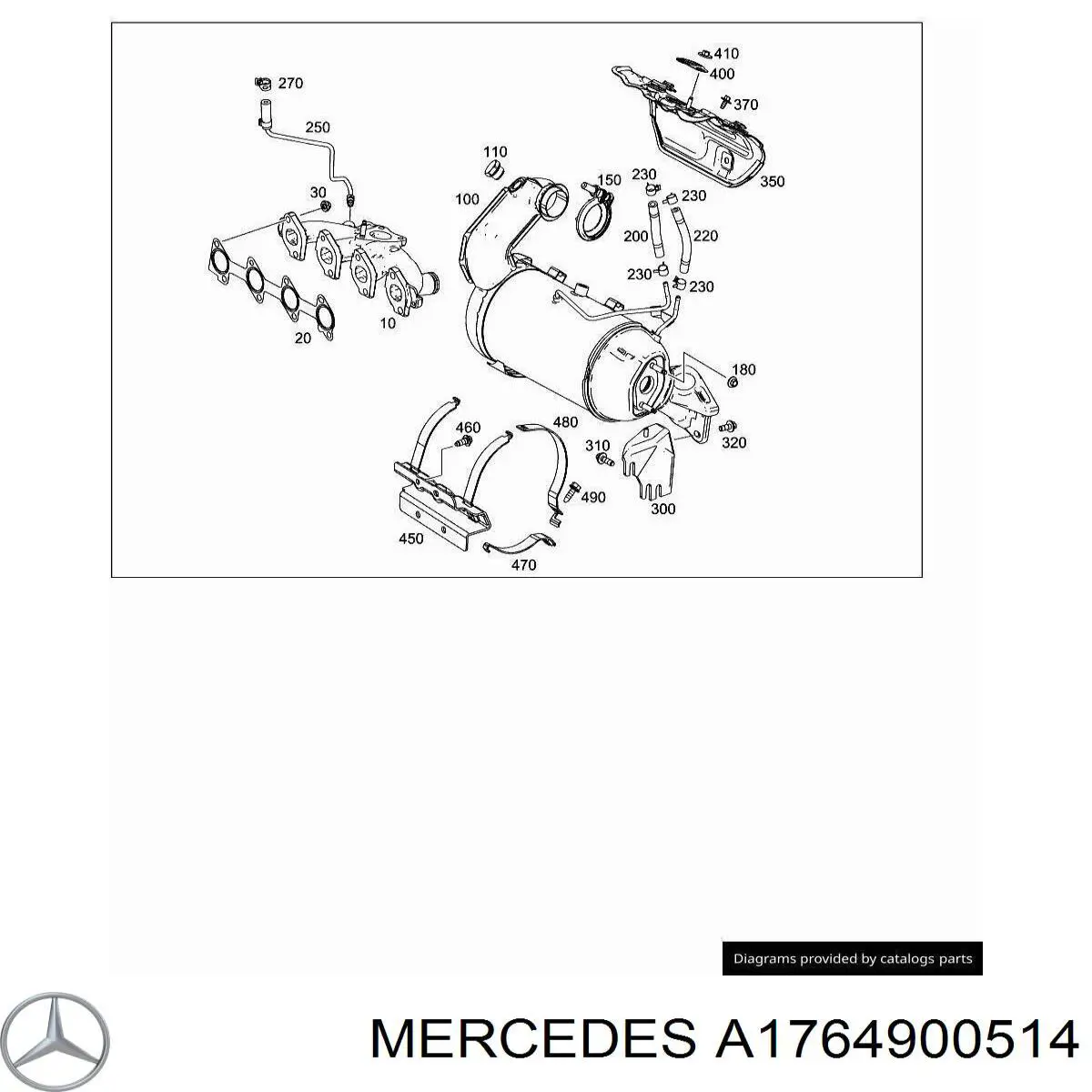 Catalizador Mercedes A1764900514 precio, desde 475,45 EUR