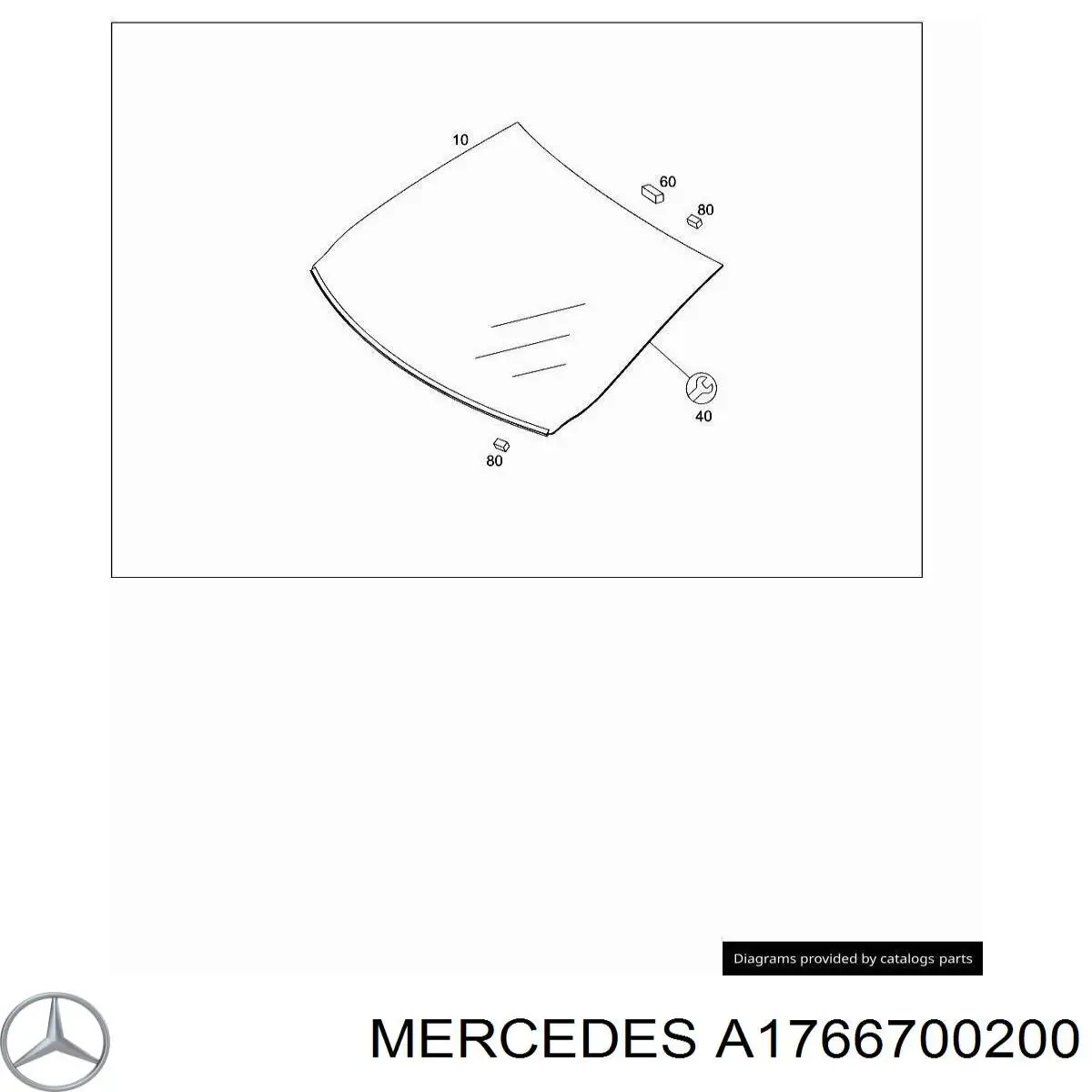A1766701900 Mercedes Parabrisas delantero 