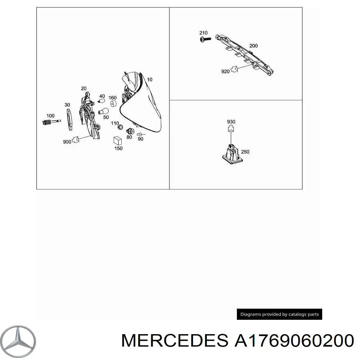 Comprar A1769060200 Mercedes Piloto trasero derecho