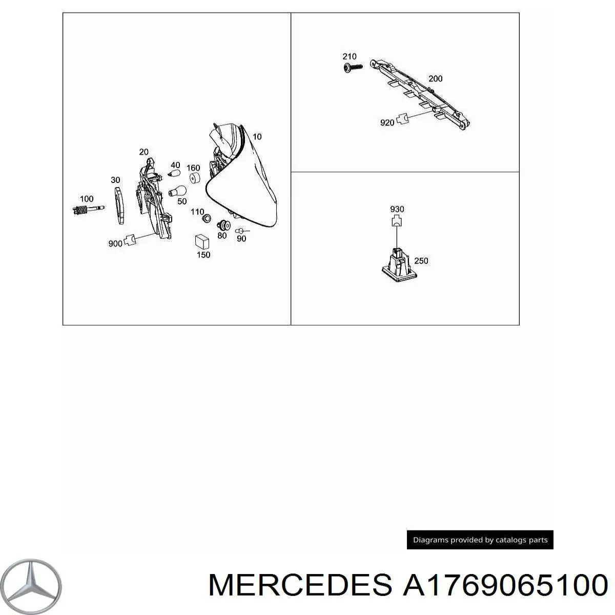 A1769065100 Mercedes Piloto trasero derecho