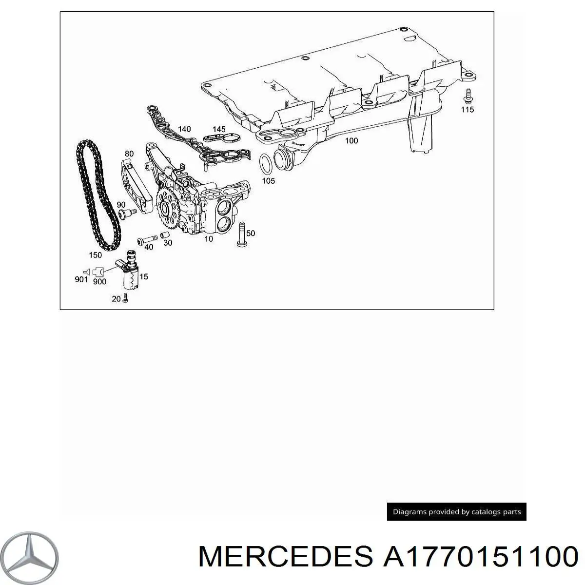 1770151100 Mercedes junta, filtro de aspiración,bomba de aceite