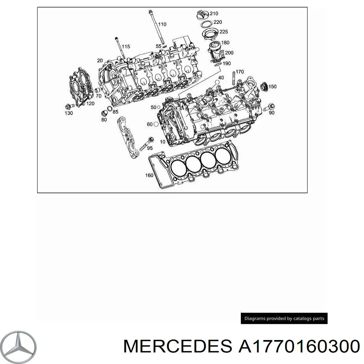 1770160300 Mercedes junta de culata derecha