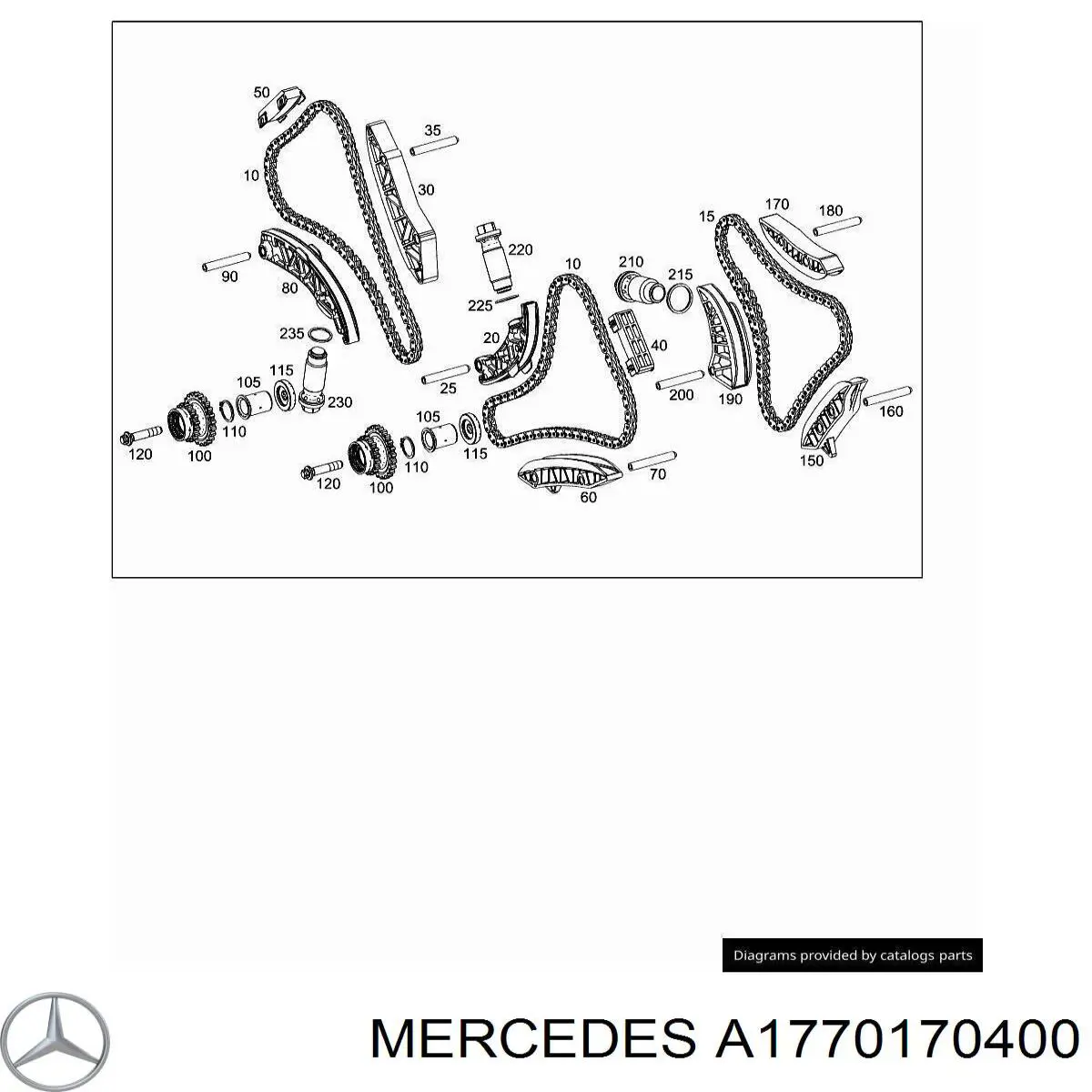1770170400 Mercedes junta de el tensor de la cadena de distribucion
