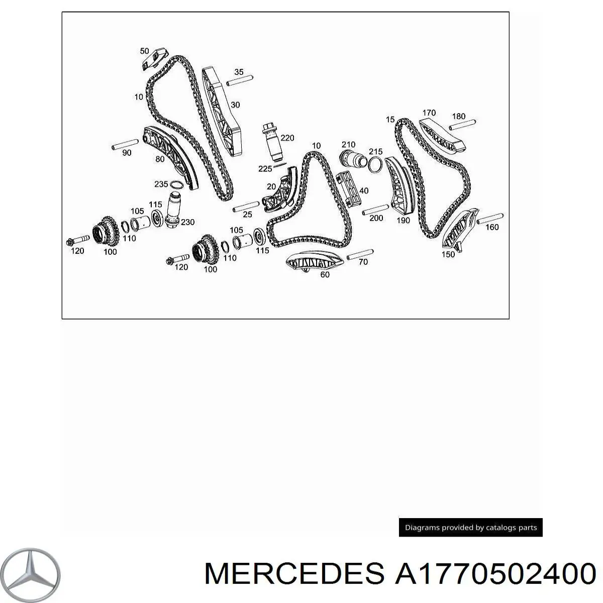 A1770502400 Mercedes tensor de cadena de distribución izquierdo