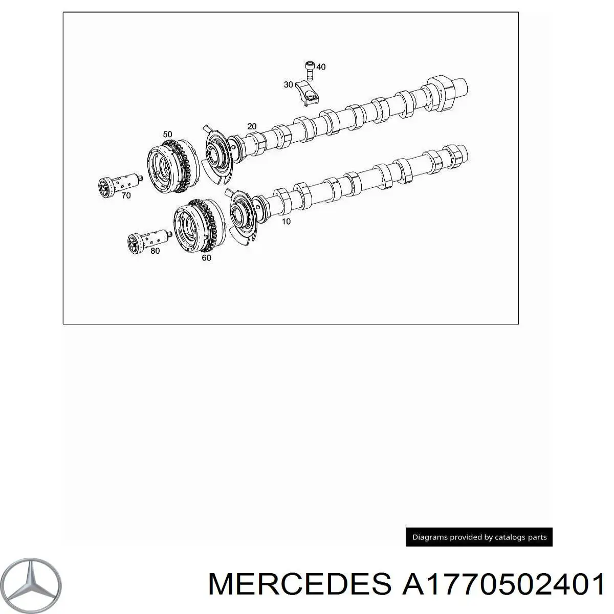 Rueda dentada, árbol de levas escape para Mercedes AMG GT (C190)
