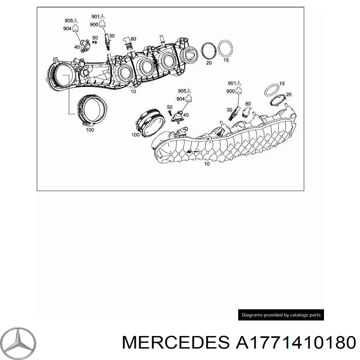 Junta, colector de admisión para Mercedes ML/GLE (W167)