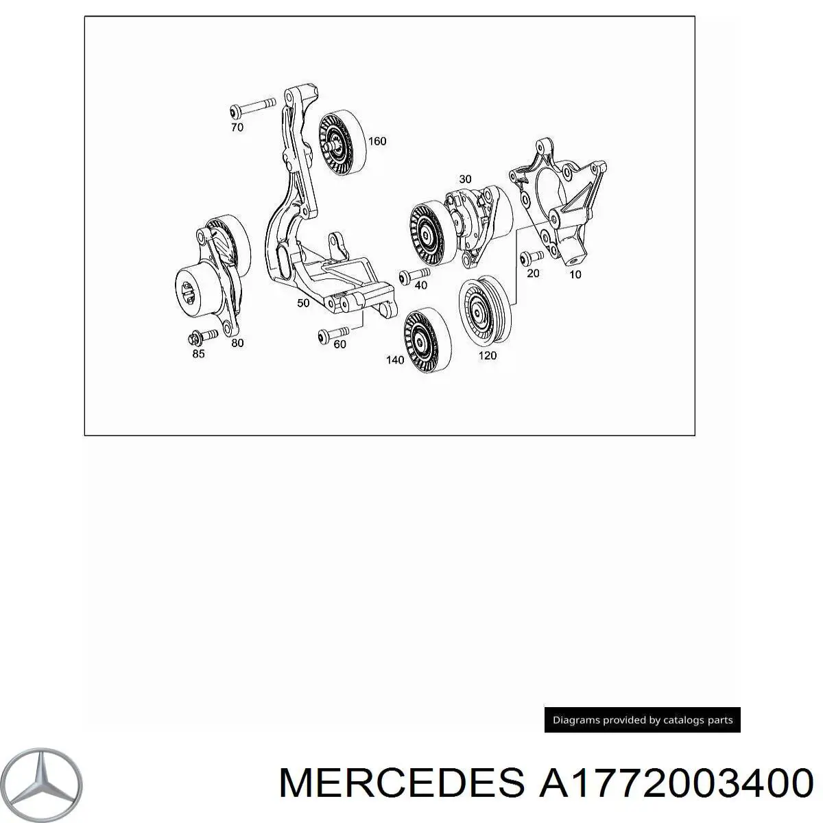 Tensor de la correa trapecial Mercedes A1772003400 precio, desde 242,12 EUR
