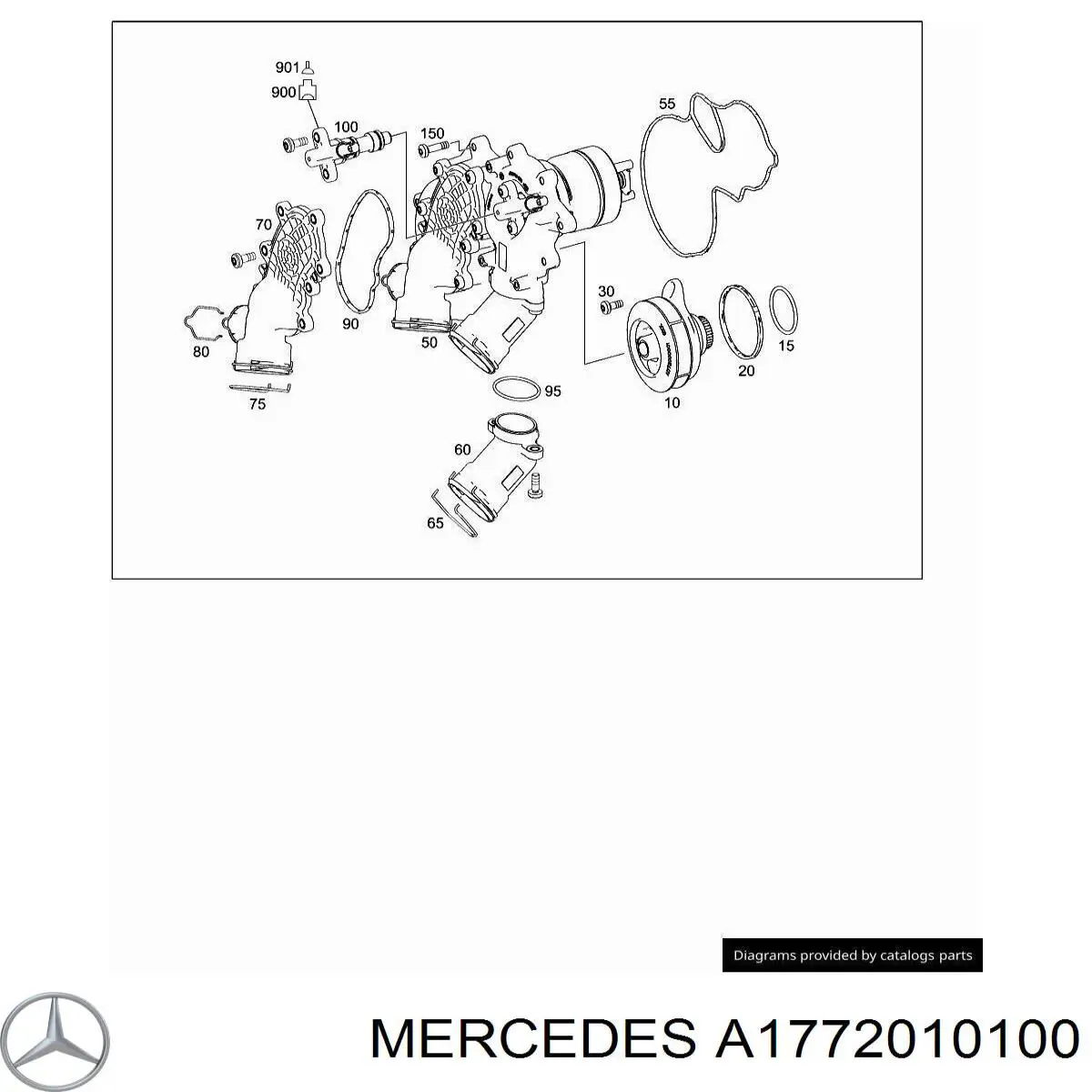 Junta, bomba de agua Mercedes S (A217)