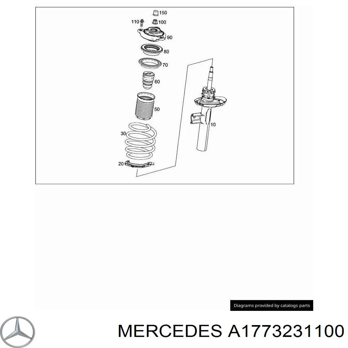 Amortiguador eje delantero izquierda Mercedes A (W177)