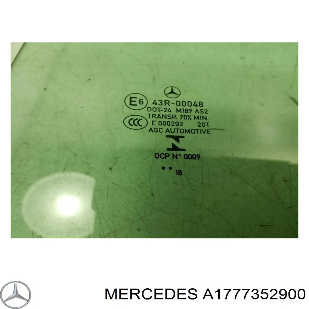 A1777352900 Mercedes luna de puerta trasera izquierda